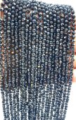 Perles facettées Tourmaline Noire 3mm sur fil 40cm