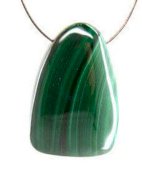 Malachite roulée Percée 3cm