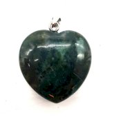 Pendentif Coeur Agate Mousse 2.5cm