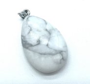 Pendentif Larme Howlite 3cm