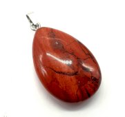 Pendentif Larme Jaspe Rouge 3cm