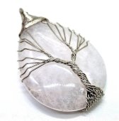 Pendentif Arbre de Vie - Cristal de Roche 4cm