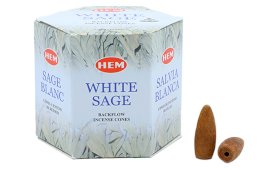 Backflow Cônes HEM Sauge Blanche 12pcs