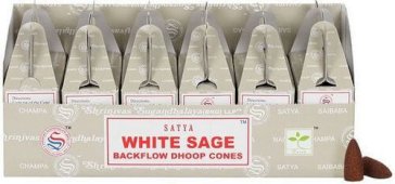 Backflow cônes Satya Sauge Blanche 6pcs