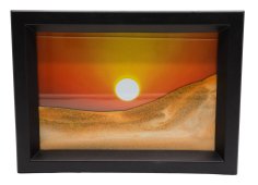 Tableau Sable Mouvant 'Coucher de Soleil' 20cm