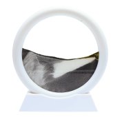 Tableau Sable Mouvant Rond 16cm - Gris