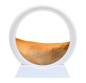 Tableau Sable Mouvant Rond 16cm - Orange