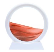 Tableau Sable Mouvant Rond 16cm - Rouge
