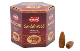 Backflow Cônes HEM Santal 12pcs