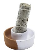 Brûleur Sauge Terre Cuite Bicolore 9cm