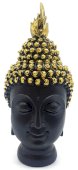 Statue Résine Tête de Bouddha Noir 15cm