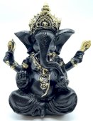 Statue Résine Ganesh Noir 13cm