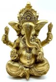 Statue Résine Ganesh Or 13cm