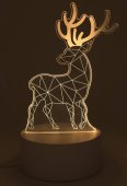 Veilleuse USB Plastique Cerf 16cm