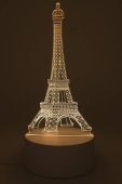 Veilleuse USB Plastique Tour Eiffel 19cm