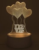 Veilleuse USB Plastique Coeurs 14cm