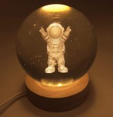 Veilleuse USB Verre Astronaute 9cm