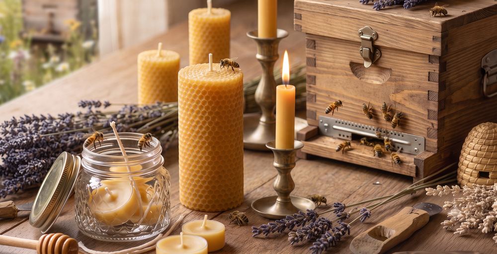 Bougies en cire d'abeille en gros